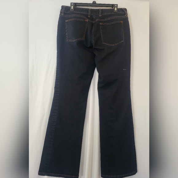 Banana Republic Curvy Fit Mid-Rise Bootcut Dark Wash Denim Blue Jeans size 31 - Picture 7 of 12